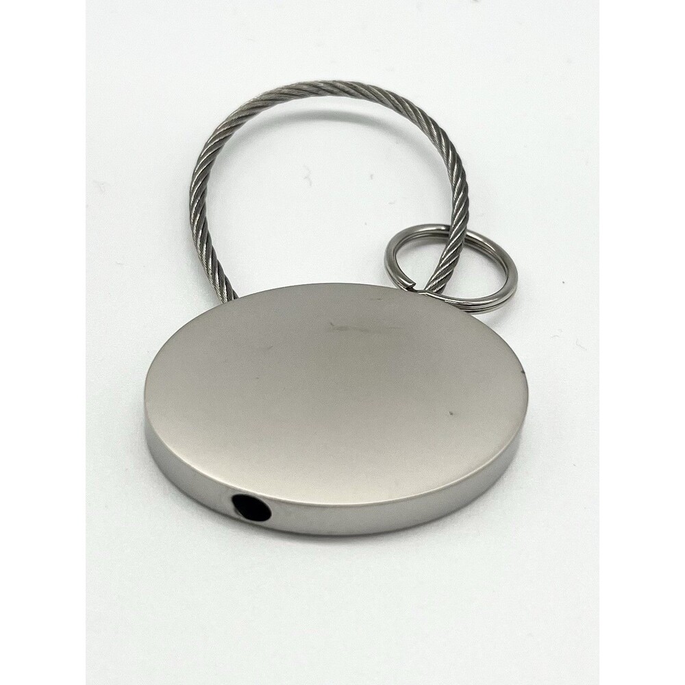 OEM Rare Silver Mercedes Benz Cable Keychain Fob Genuine #6688 - Picture 3 of 3